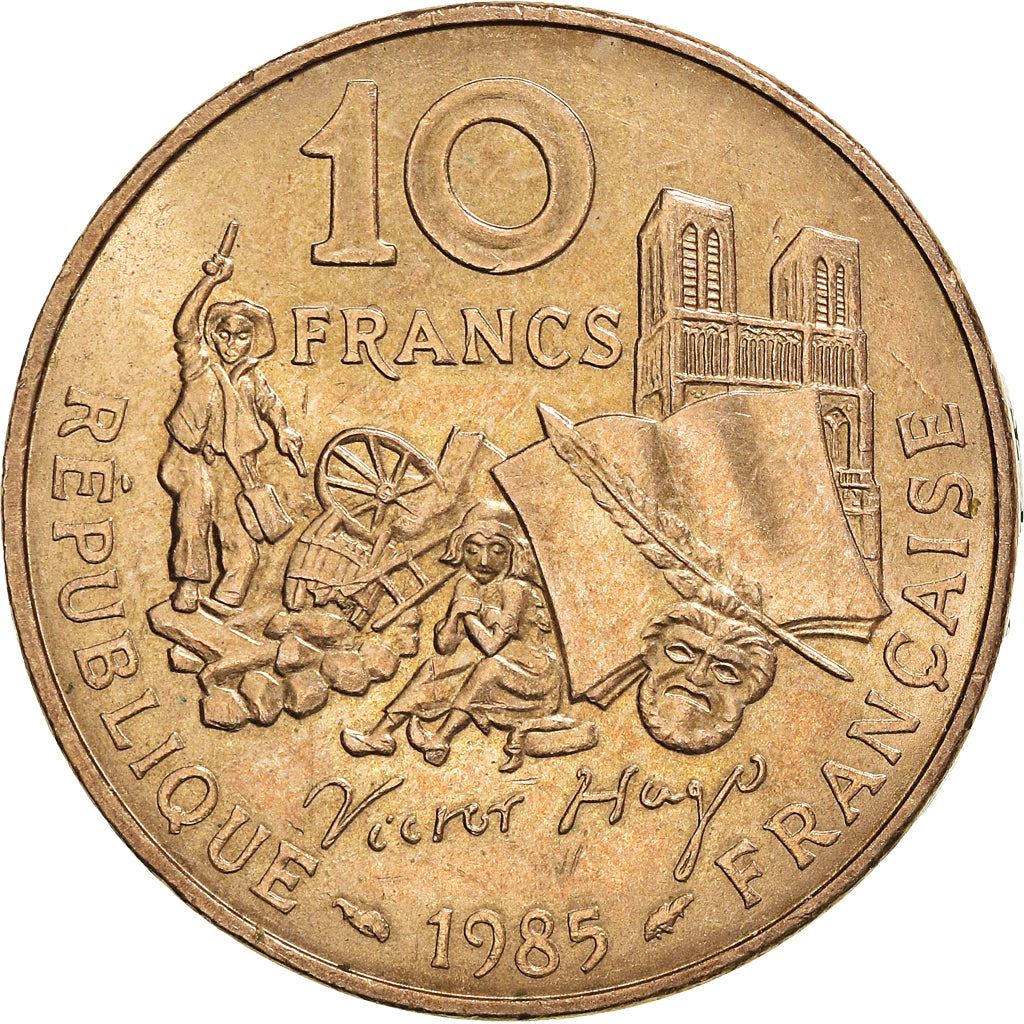 French Coin 10 Francs | Victor Hugo | KM956 | France | 1985