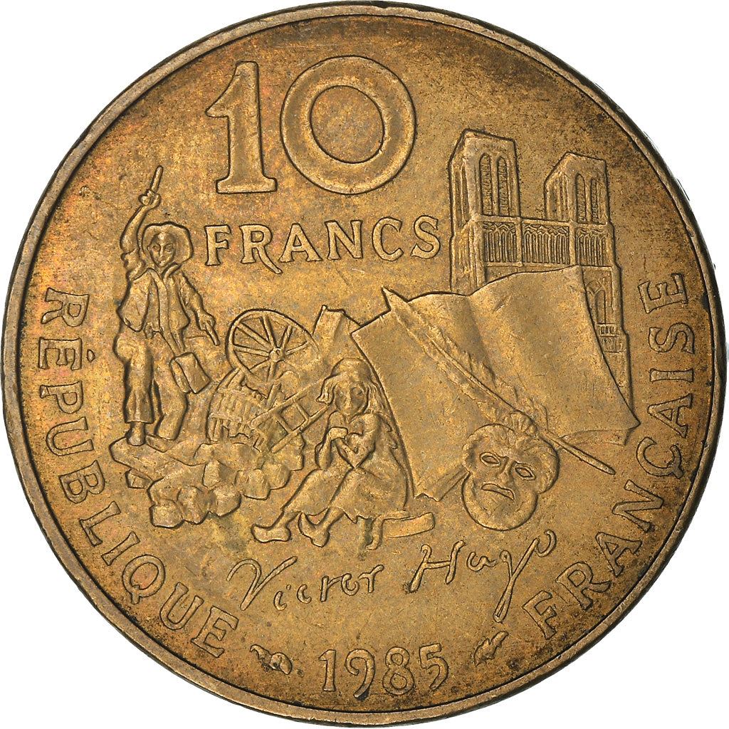 French Coin 10 Francs | Victor Hugo | KM956 | France | 1985