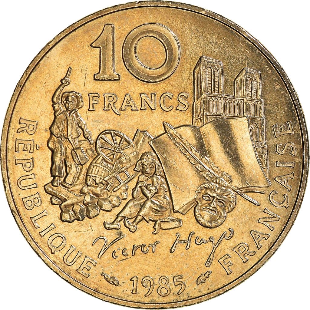 French Coin 10 Francs | Victor Hugo | KM956 | France | 1985