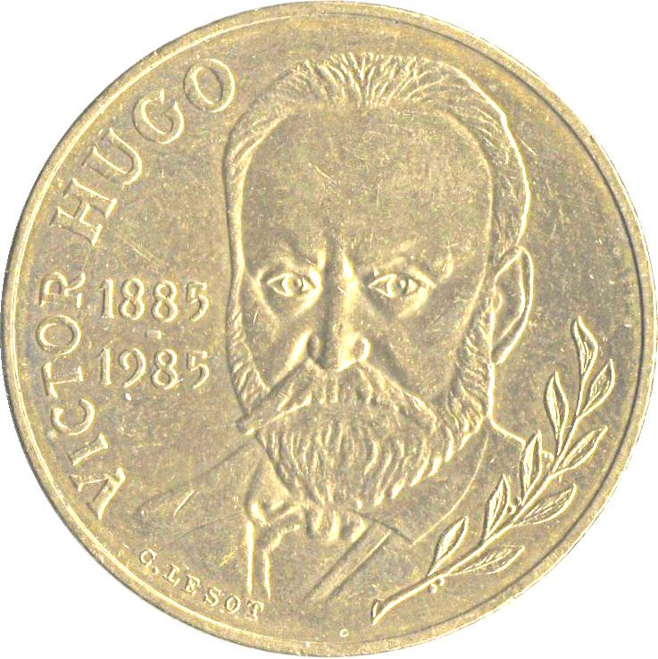 French Coin 10 Francs | Victor Hugo | KM956 | France | 1985