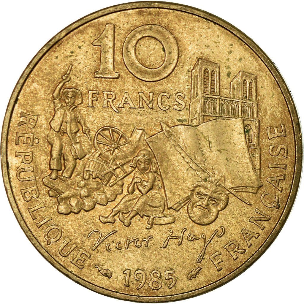 French Coin 10 Francs | Victor Hugo | KM956 | France | 1985