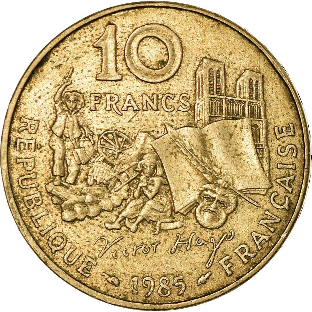 French Coin 10 Francs | Victor Hugo | KM956 | France | 1985