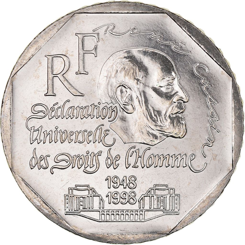 French Coin 2 Francs | Declaration of Human Rights | KM1213 | France | 1998