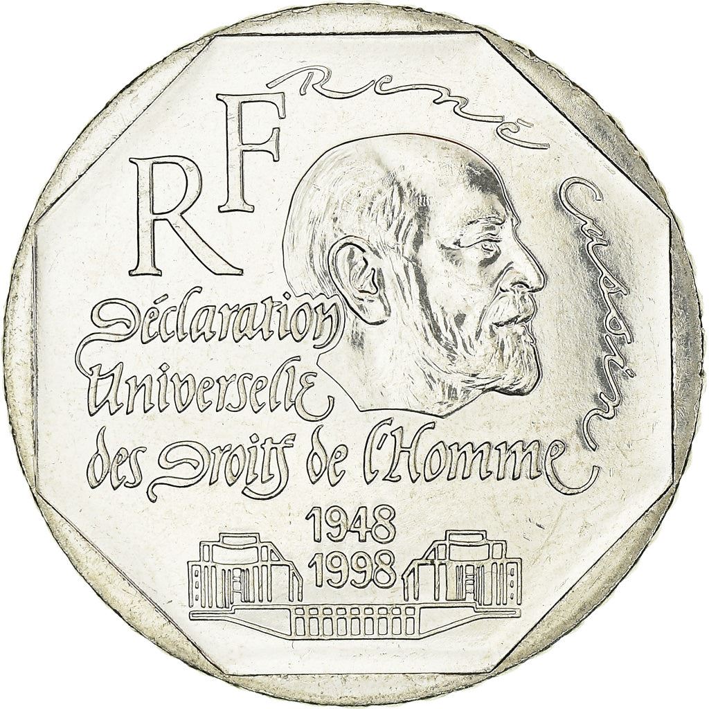 French Coin 2 Francs | Declaration of Human Rights | KM1213 | France | 1998