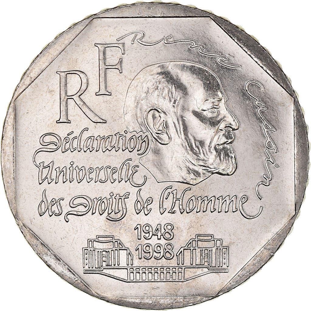 French Coin 2 Francs | Declaration of Human Rights | KM1213 | France | 1998