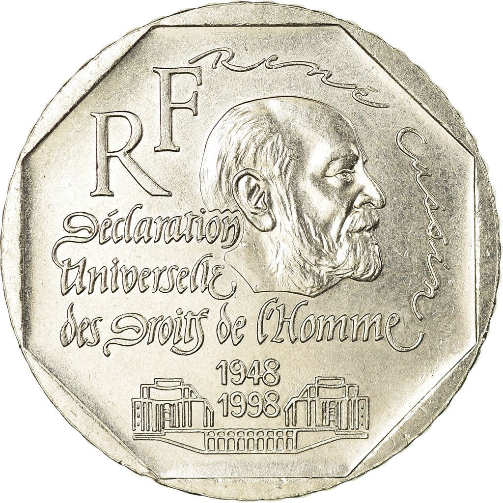 French Coin 2 Francs | Declaration of Human Rights | KM1213 | France | 1998