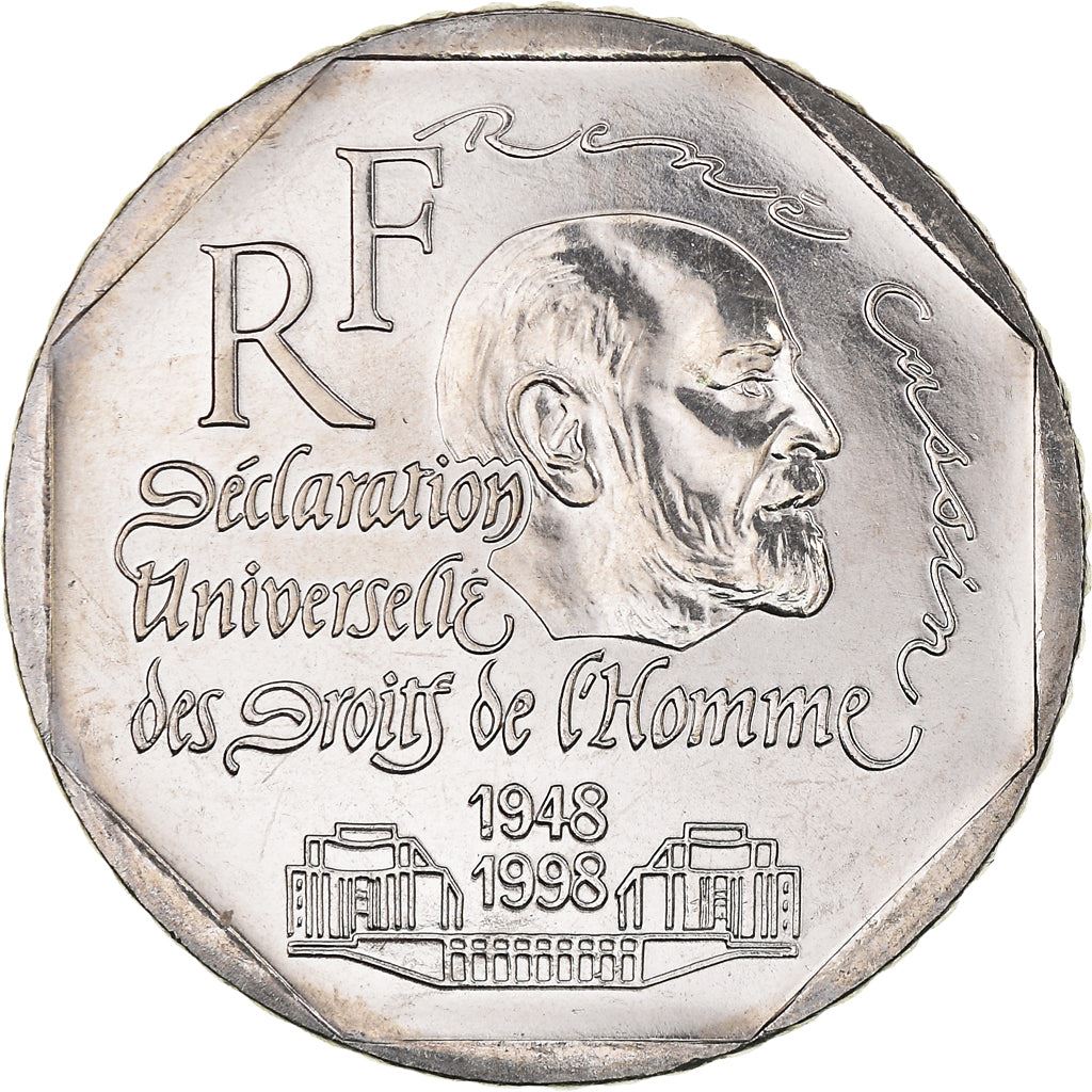 French Coin 2 Francs | Declaration of Human Rights | KM1213 | France | 1998