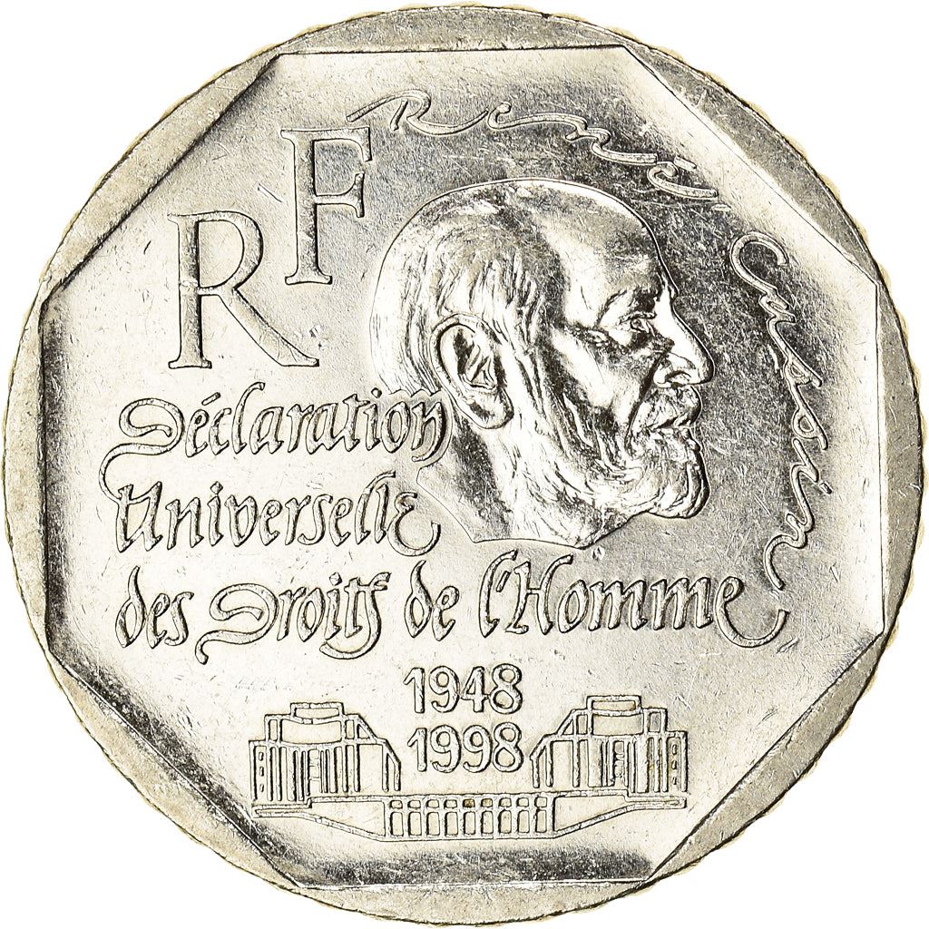 French Coin 2 Francs | Declaration of Human Rights | KM1213 | France | 1998