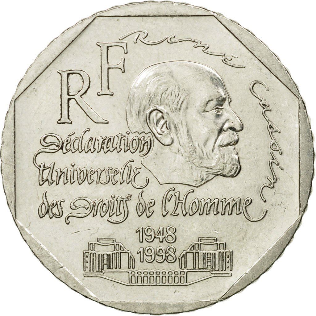 French Coin 2 Francs | Declaration of Human Rights | KM1213 | France | 1998