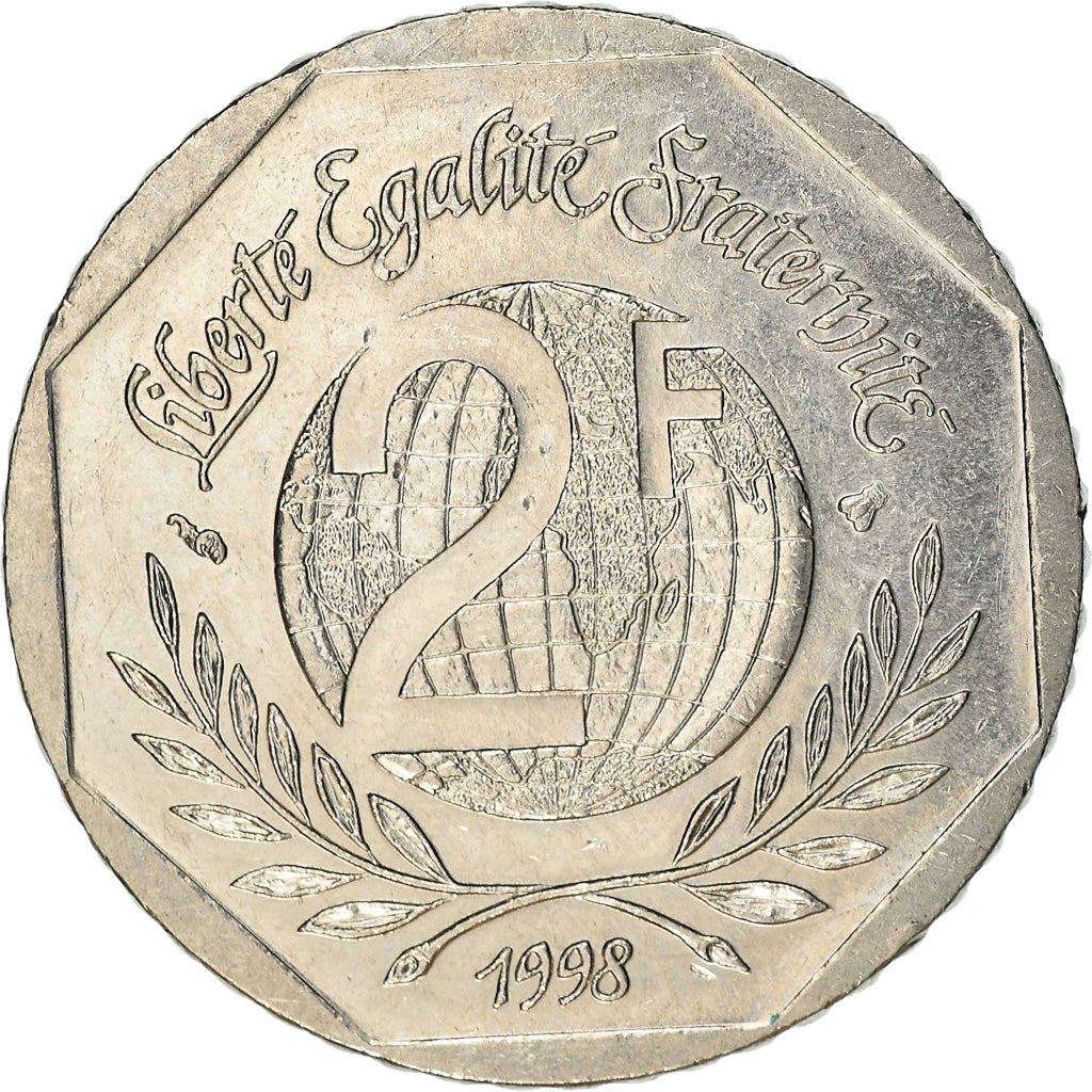 French Coin 2 Francs | Declaration of Human Rights | KM1213 | France | 1998