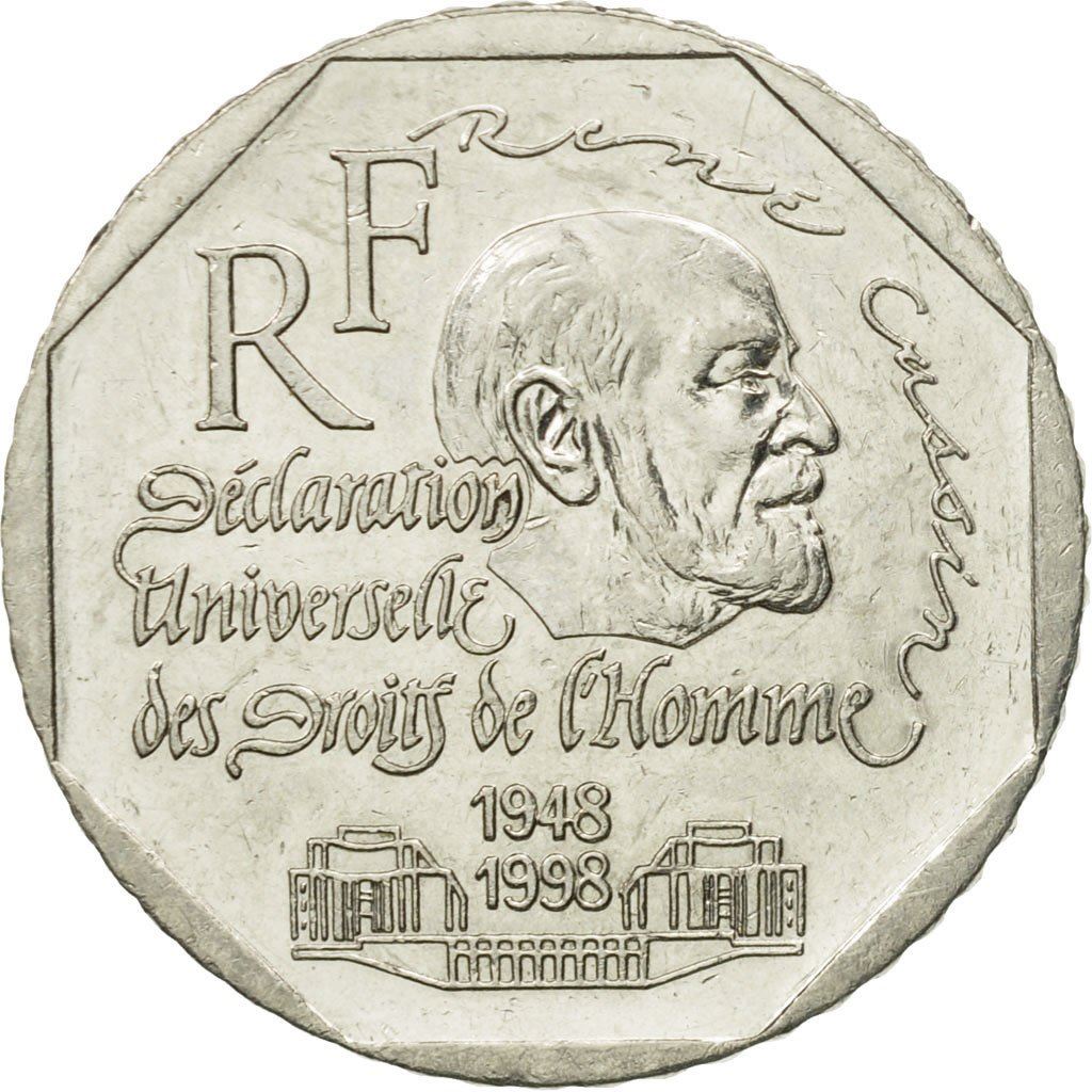 French Coin 2 Francs | Declaration of Human Rights | KM1213 | France | 1998