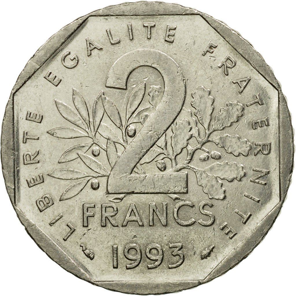 French Coin 2 Francs | Jean Moulin | KM1062 | France | 1993