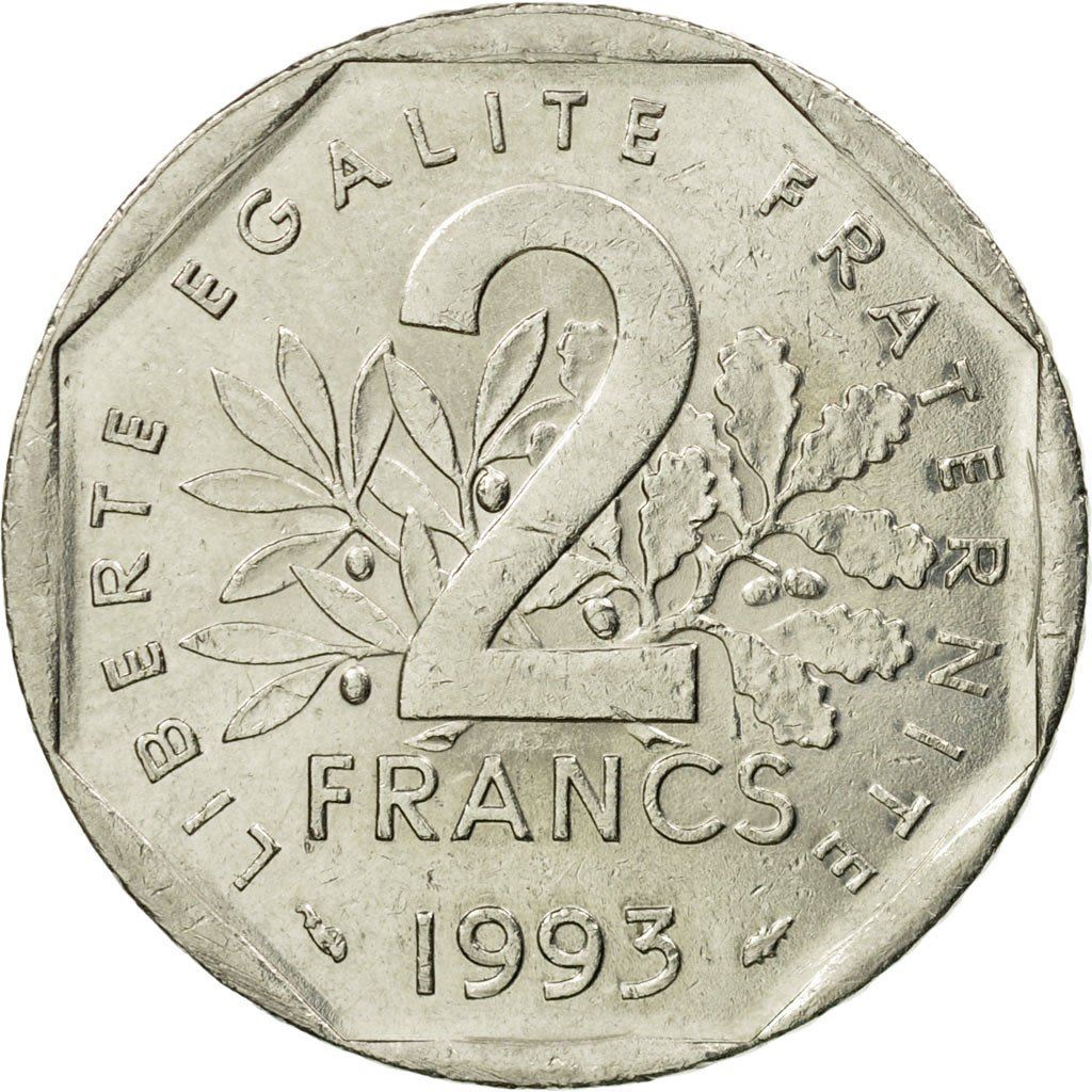 French Coin 2 Francs | Jean Moulin | KM1062 | France | 1993