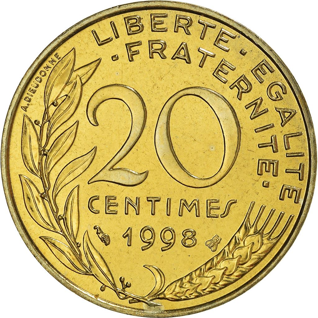 French Coin 20 Centimes | KM930 | France | 1962 - 2001