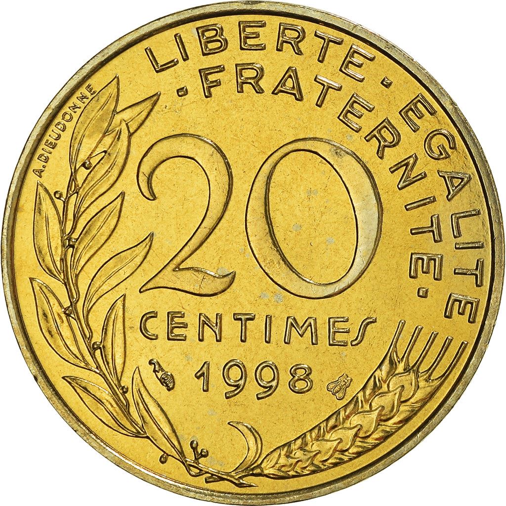 French Coin 20 Centimes | KM930 | France | 1962 - 2001