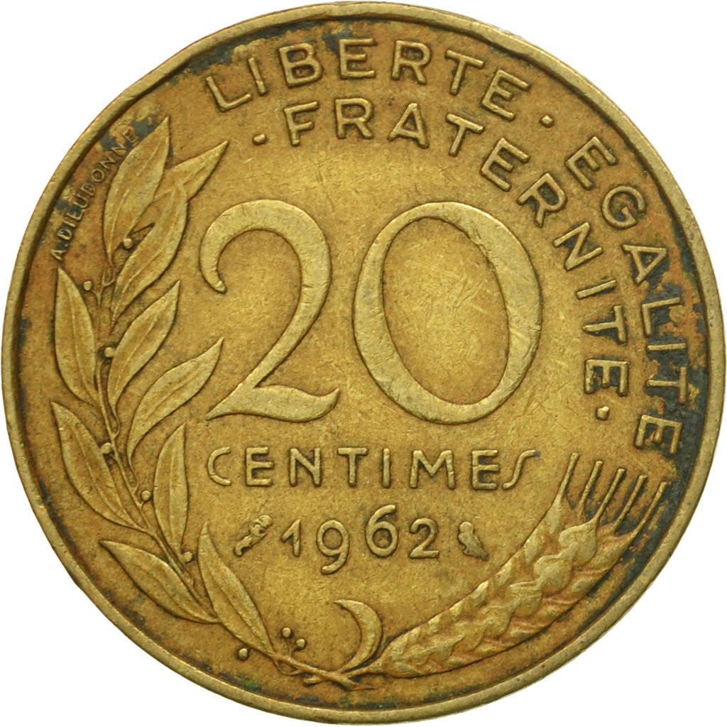 French Coin 20 Centimes | KM930 | France | 1962 - 2001