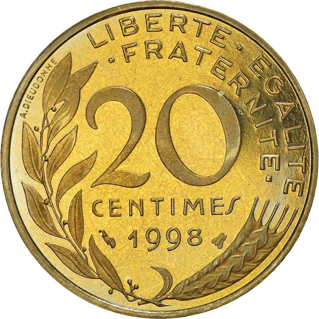 French Coin 20 Centimes | KM930 | France | 1962 - 2001