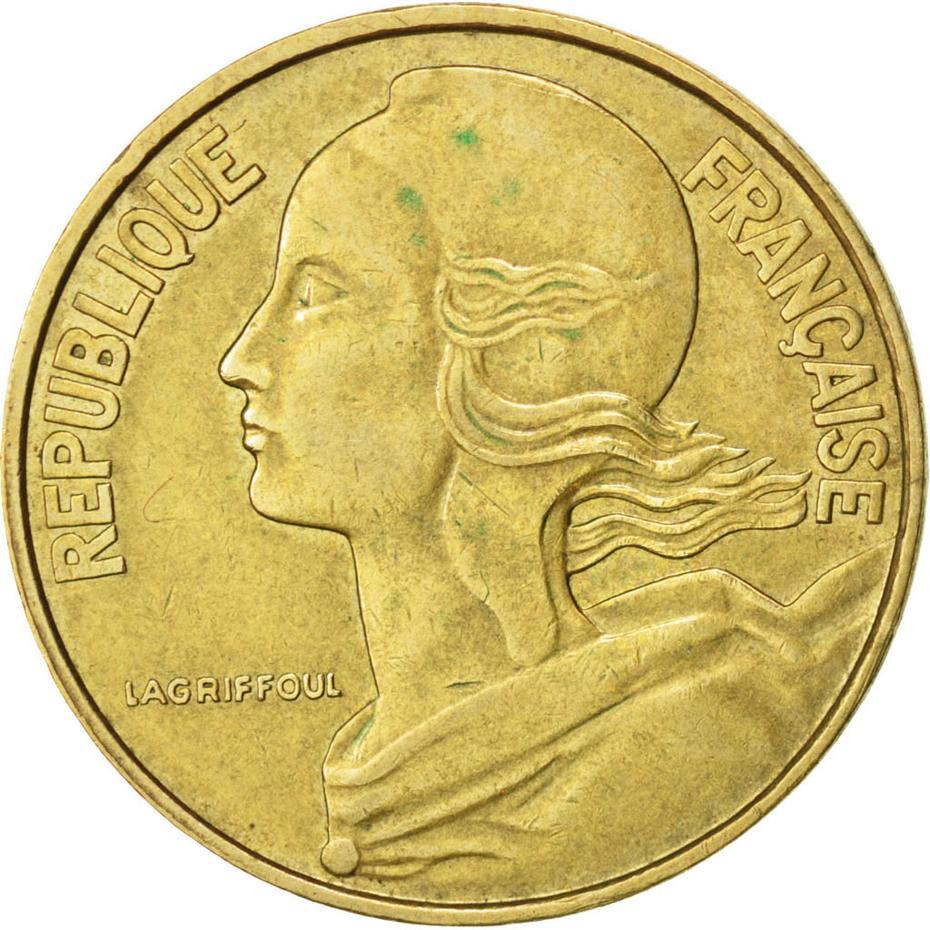 French Coin 20 Centimes | KM930 | France | 1962 - 2001