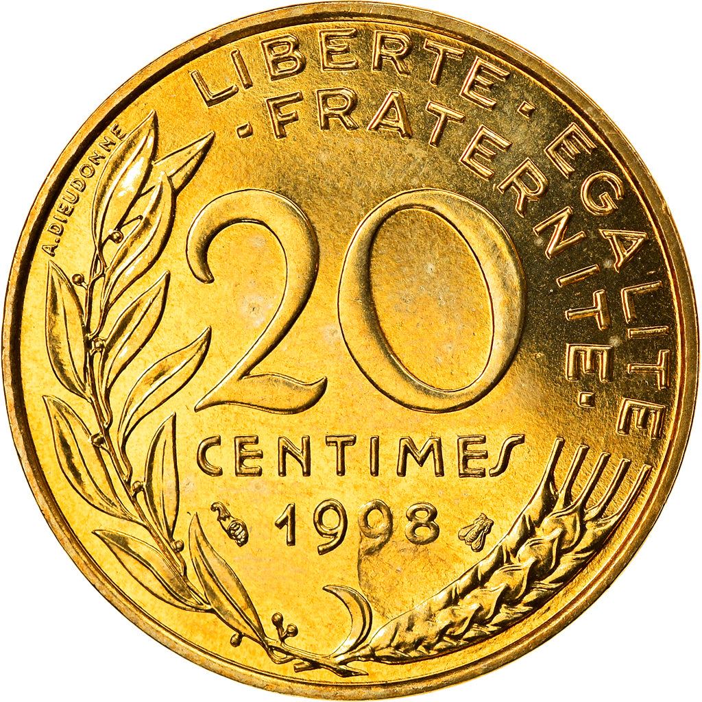 French Coin 20 Centimes | KM930 | France | 1962 - 2001