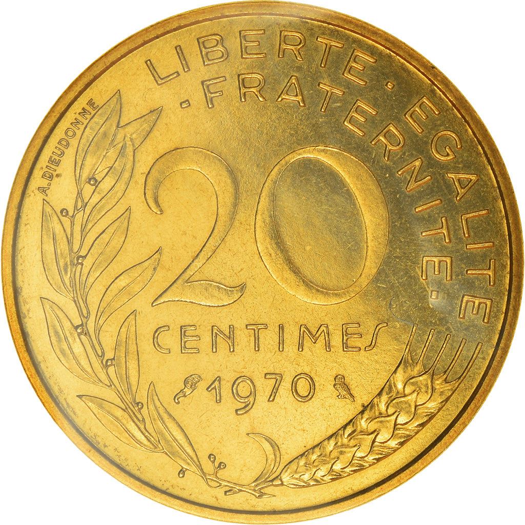 French Coin 20 Centimes | KM930 | France | 1962 - 2001