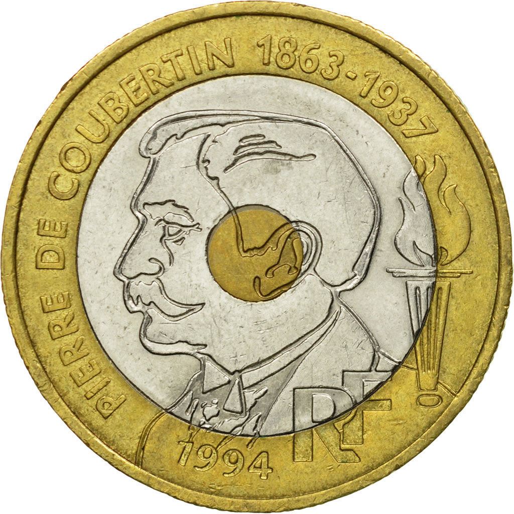 French Coin 20 Francs | Pierre de Coubertin | KM1036 | France | 1994