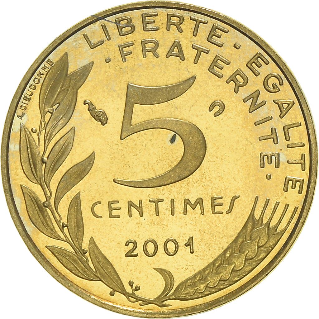 French Coin 5 Centimes | KM933 | France | 1966 - 2001