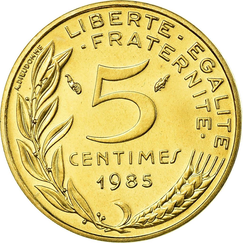 French Coin 5 Centimes | KM933 | France | 1966 - 2001