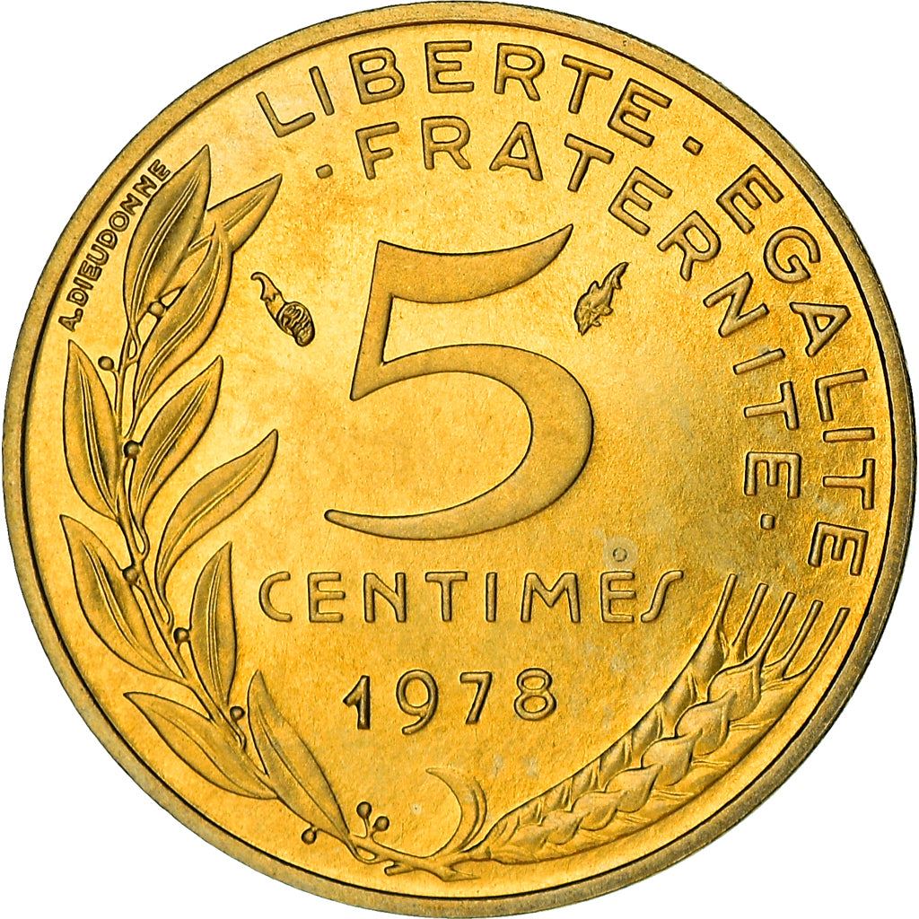 French Coin 5 Centimes | KM933 | France | 1966 - 2001