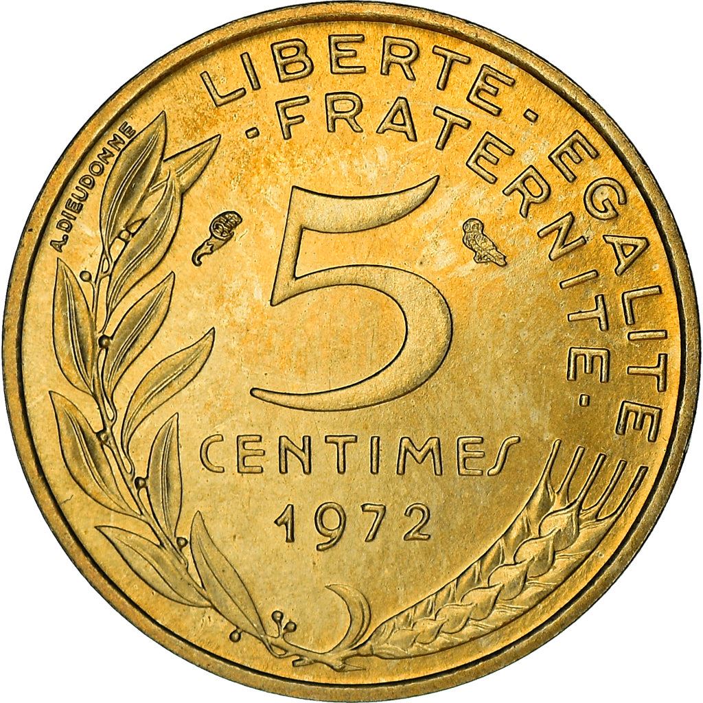 French Coin 5 Centimes | KM933 | France | 1966 - 2001