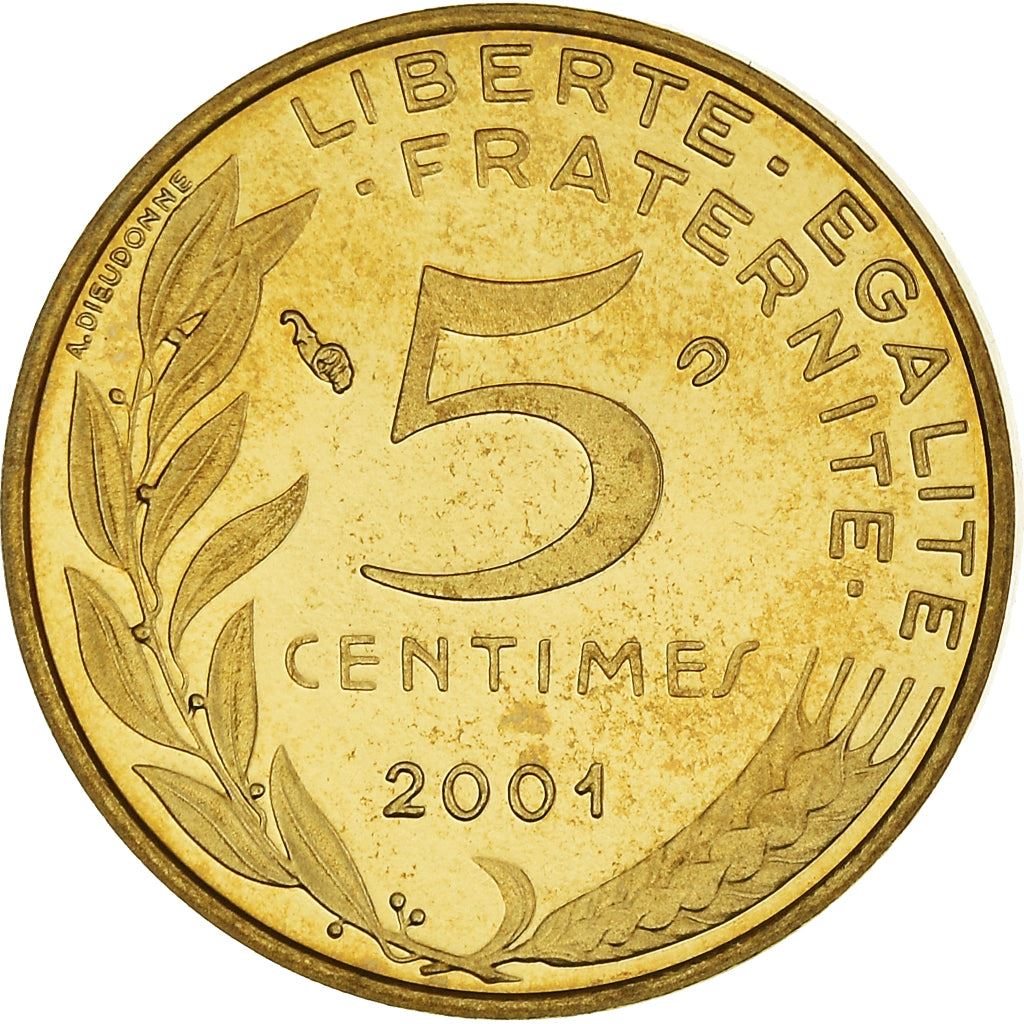 French Coin 5 Centimes | KM933 | France | 1966 - 2001