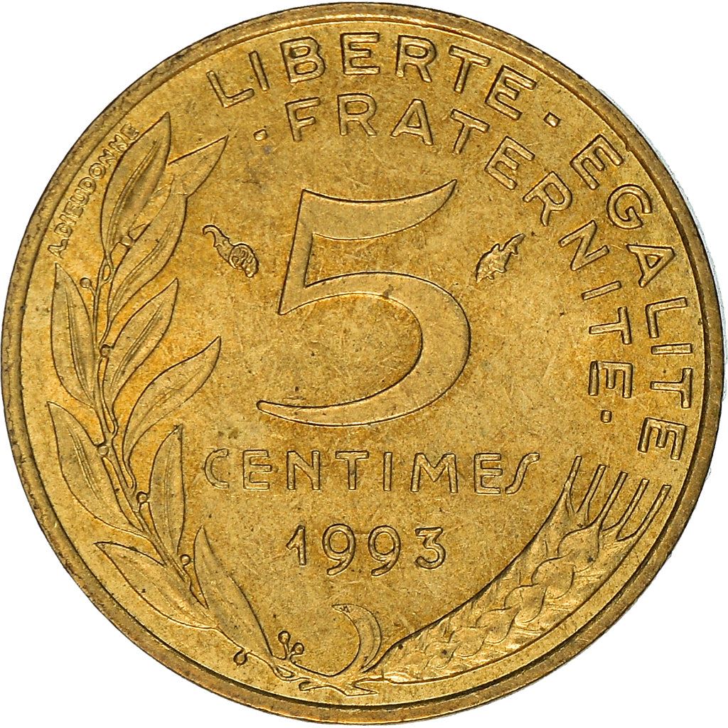 French Coin 5 Centimes | KM933 | France | 1966 - 2001