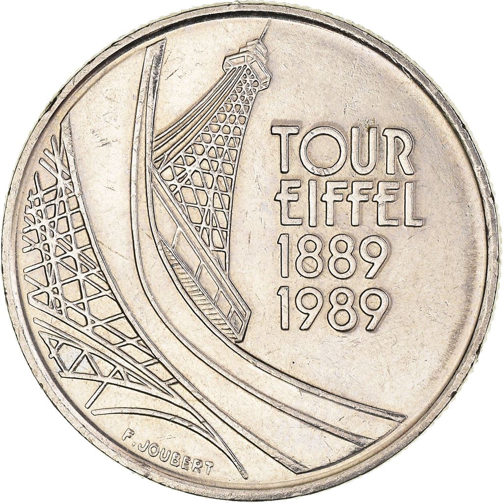 French Coin 5 Francs | Eiffel Tower | KM968 | France | 1989