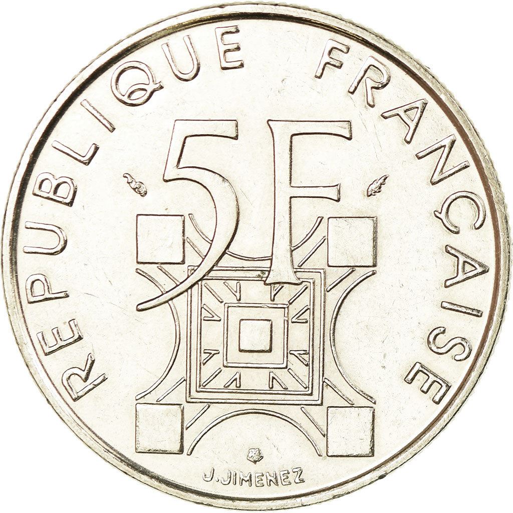 French Coin 5 Francs | Eiffel Tower | KM968 | France | 1989