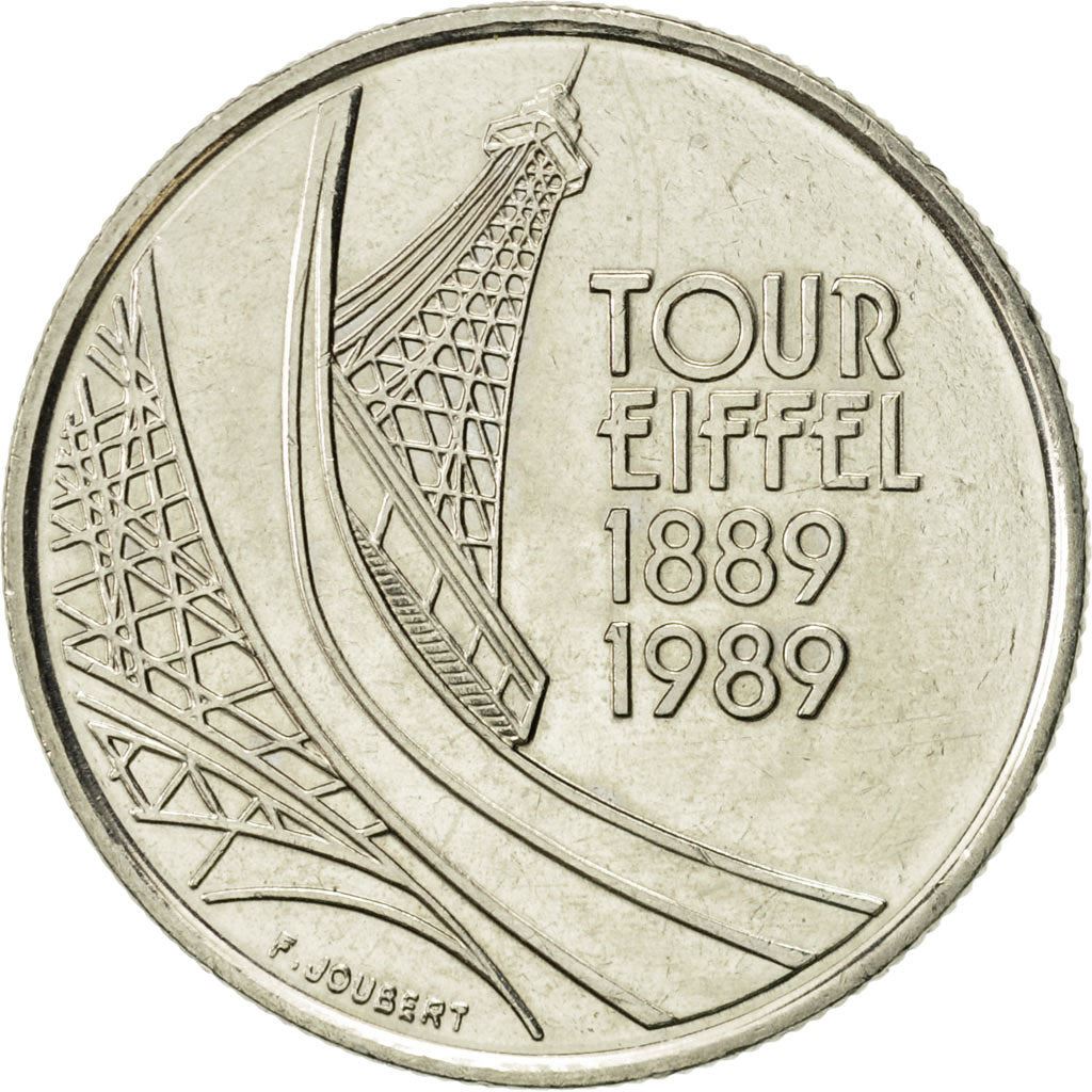 French Coin 5 Francs | Eiffel Tower | KM968 | France | 1989