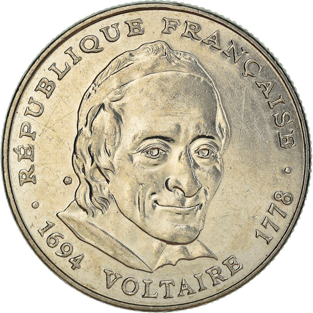 French Coin 5 Francs | Voltaire | KM1063 | France | 1994