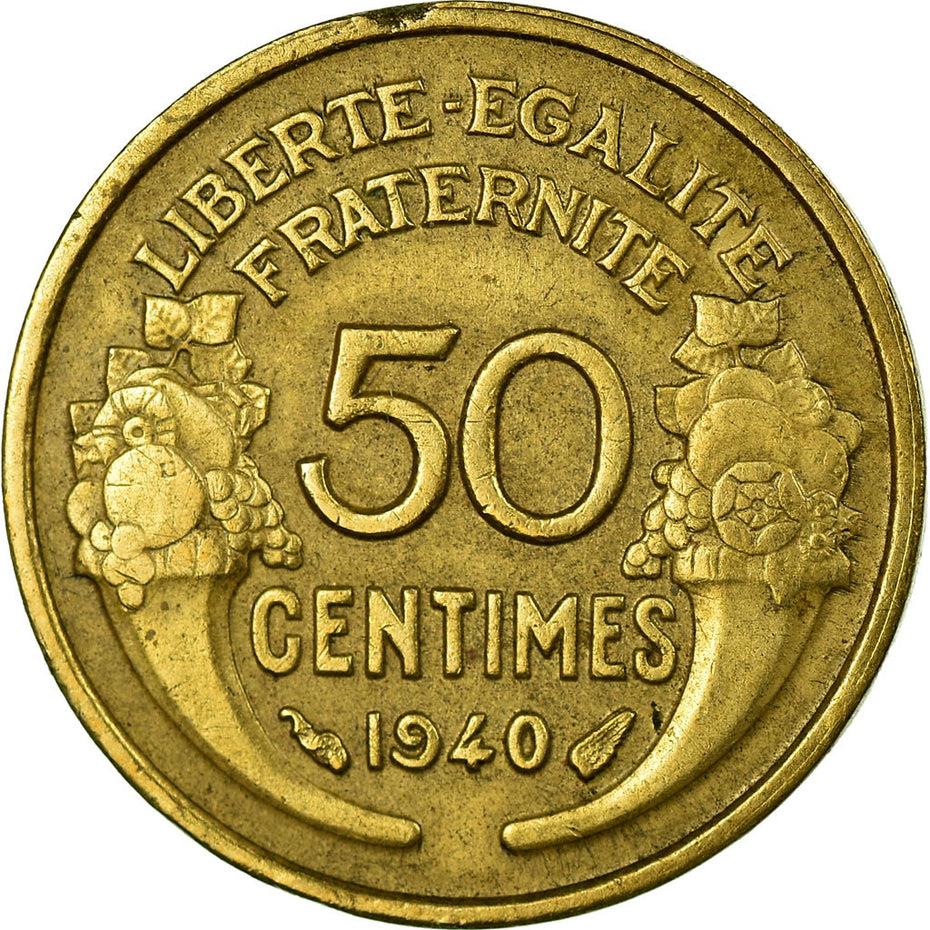 French Coin 50 Centimes | KM894 | France | 1931 - 1947