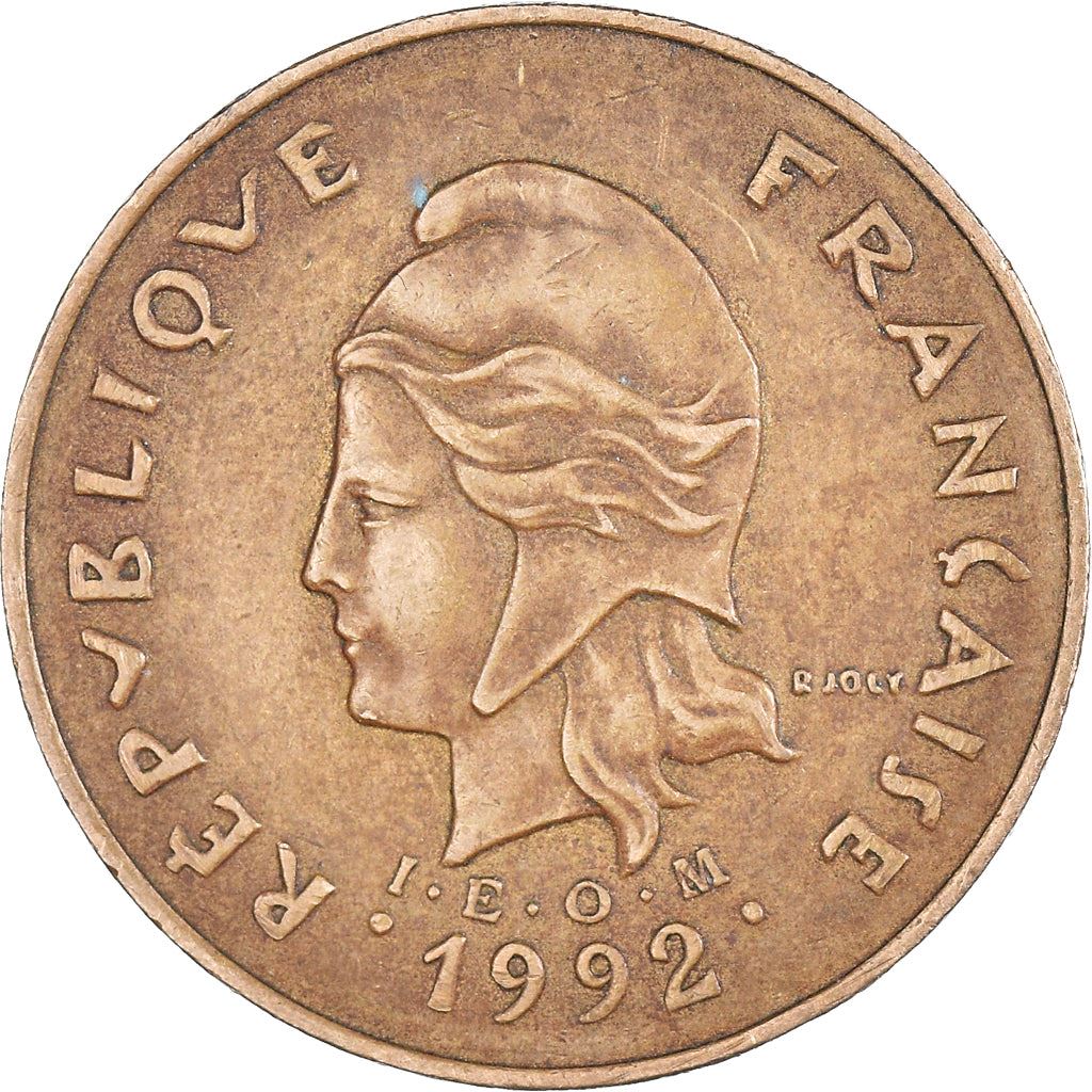 French Polynesia Coin French Polynesian 100 Francs | Marianne | Phrygian Cap | Moorea Harbor | KM14 | 1976 - 2005