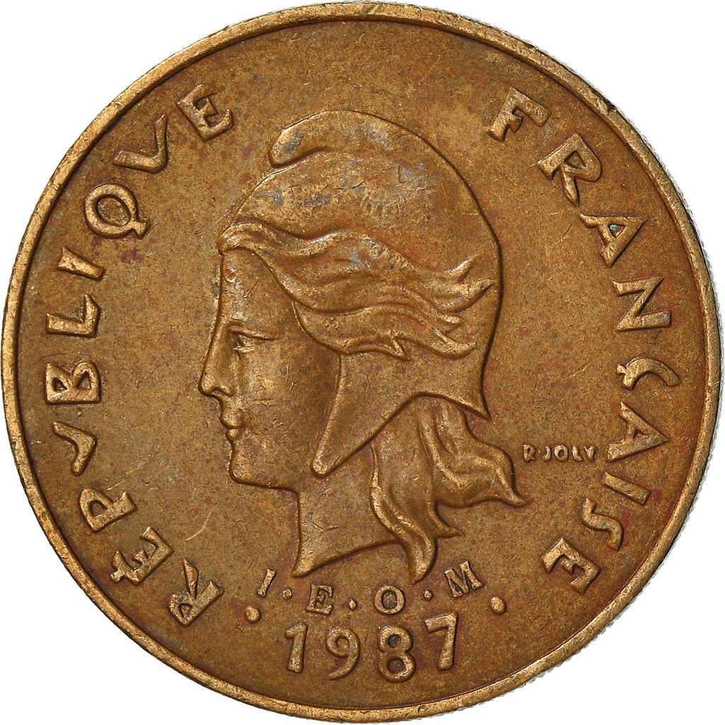 French Polynesia Coin French Polynesian 100 Francs | Marianne | Phrygian Cap | Moorea Harbor | KM14 | 1976 - 2005