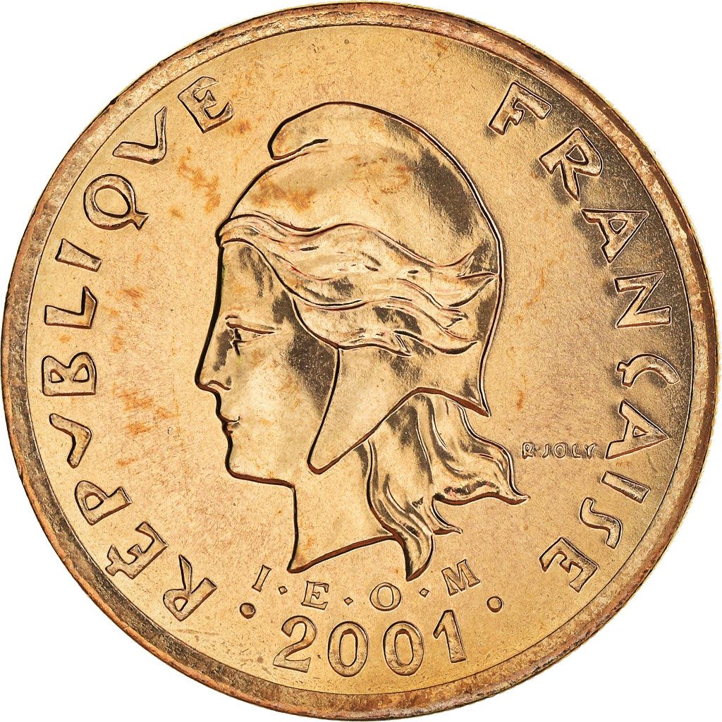 French Polynesia Coin French Polynesian 100 Francs | Marianne | Phrygian Cap | Moorea Harbor | KM14 | 1976 - 2005