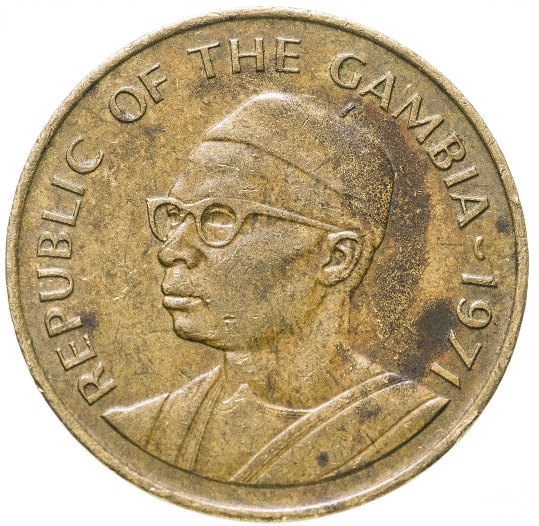 Gambia 10 Bututs Coin | Double-spurred Francolin | Dawda Kairaba Jawara | KM10 | 1971