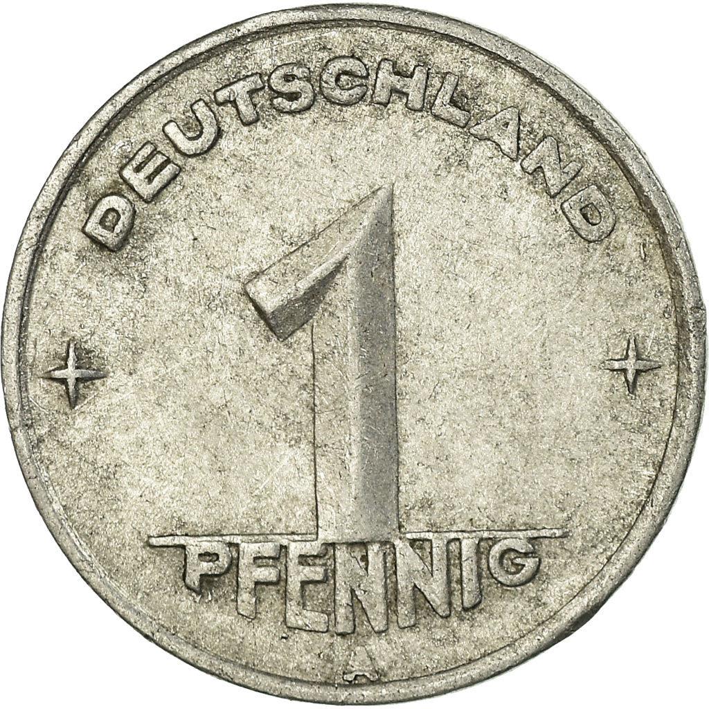 German Democratic Republic 1 Pfennig Coin | Toothed Wheel | KM1 | 1948 - 1950