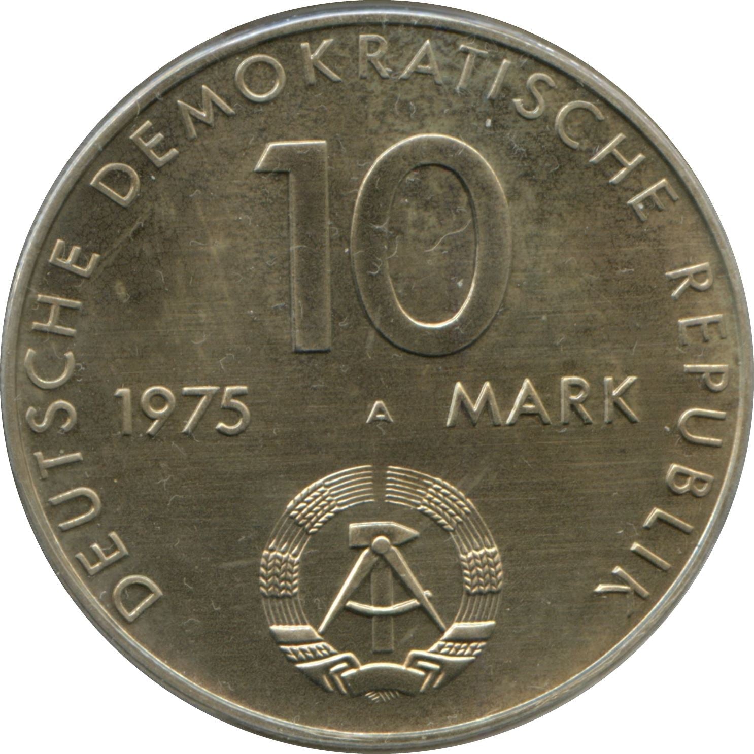 German Democratic Republic 10 Mark Coin | Warsaw Pact | KM58 | 1975