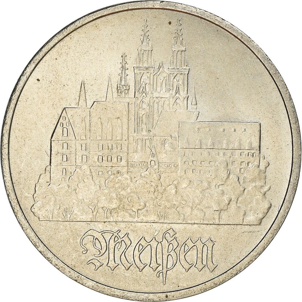 German Democratic Republic 5 Mark Coin | Meissen City | KM37 | 1972 - 1983