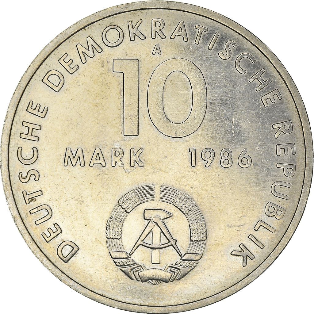 German Democratic Republic Coin Germany 10 Mark | Ernst Thälmann | KM109 | 1986