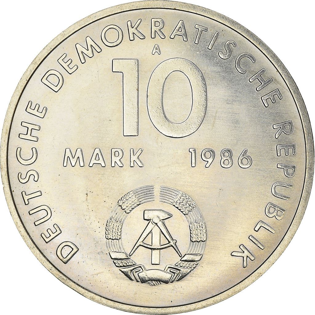 German Democratic Republic Coin Germany 10 Mark | Ernst Thälmann | KM109 | 1986