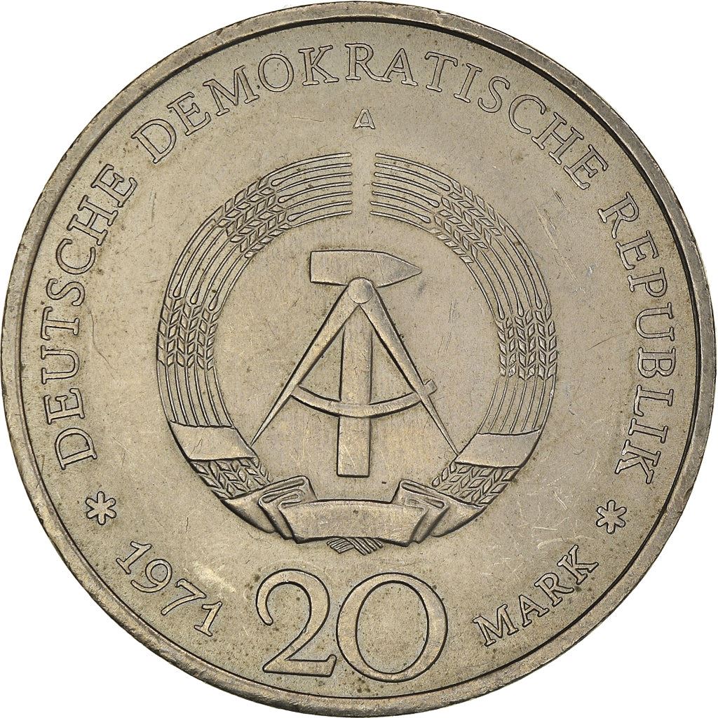 German Democratic Republic Coin Germany 20 Mark | Ernst Thälmann | KM34 | 1971