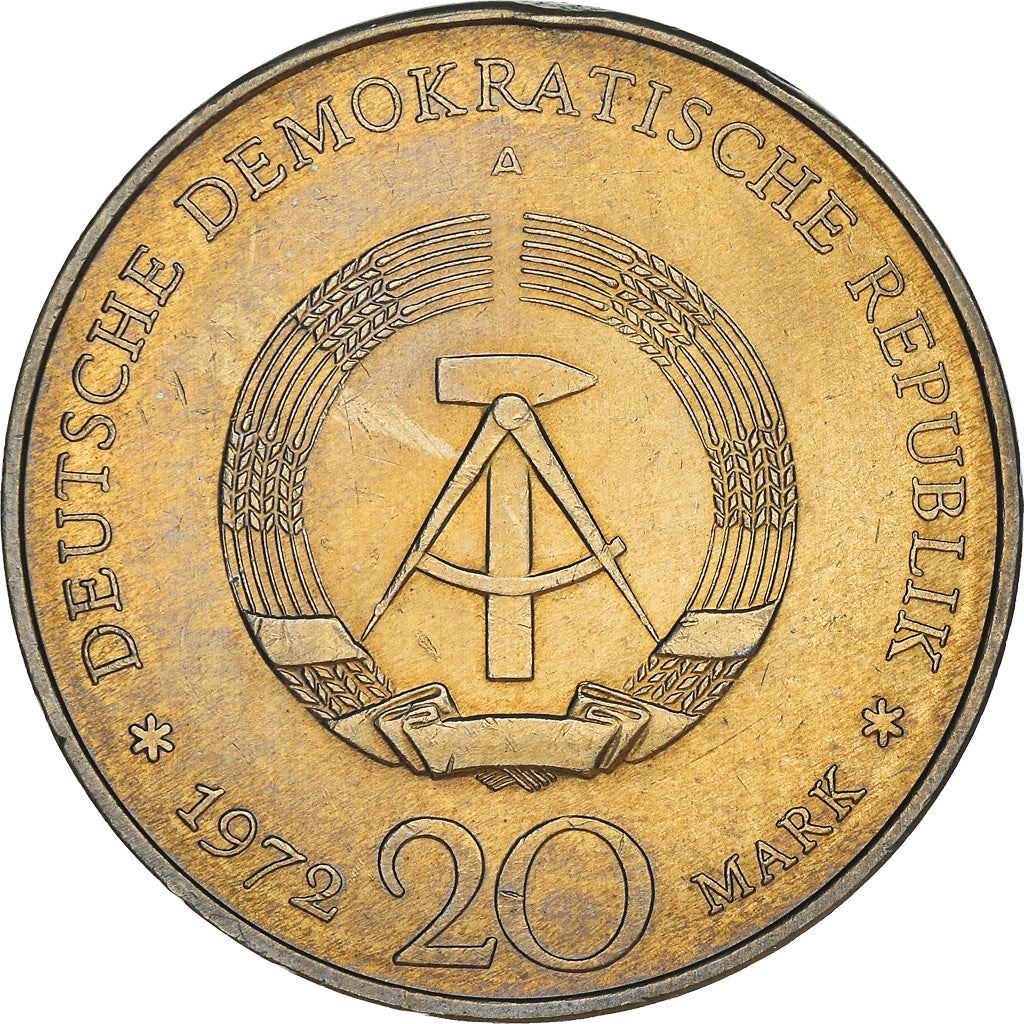 German Democratic Republic Coin Germany 20 Mark | Friedrich von Schiller | KM40 | 1972