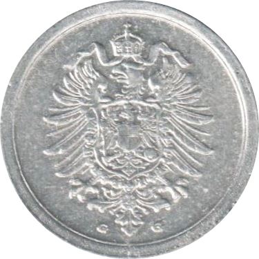 German Empire 1 Pfennig Coin | Deutsches Reich | Wilhelm II | Type 1 | KM24 | 1916 - 1918