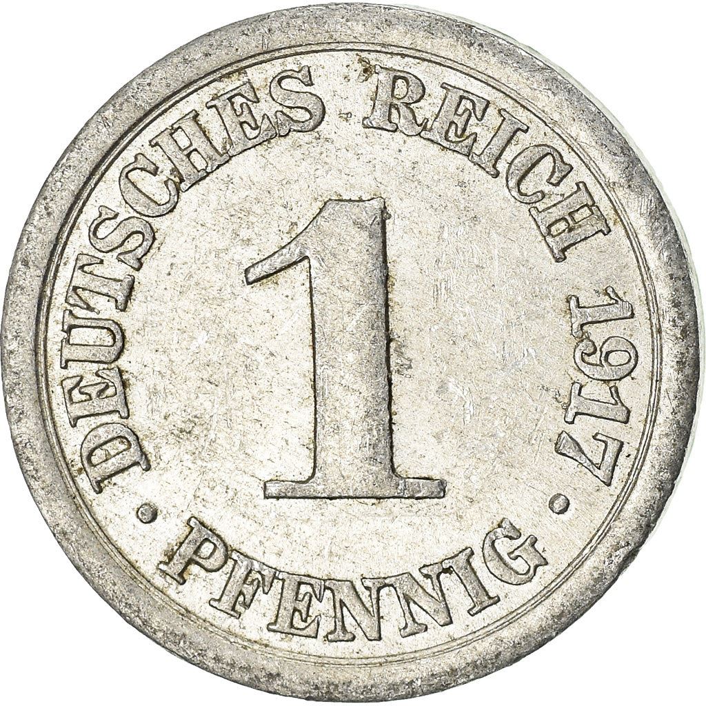 German Empire 1 Pfennig Coin | Deutsches Reich | Wilhelm II | Type 1 | KM24 | 1916 - 1918