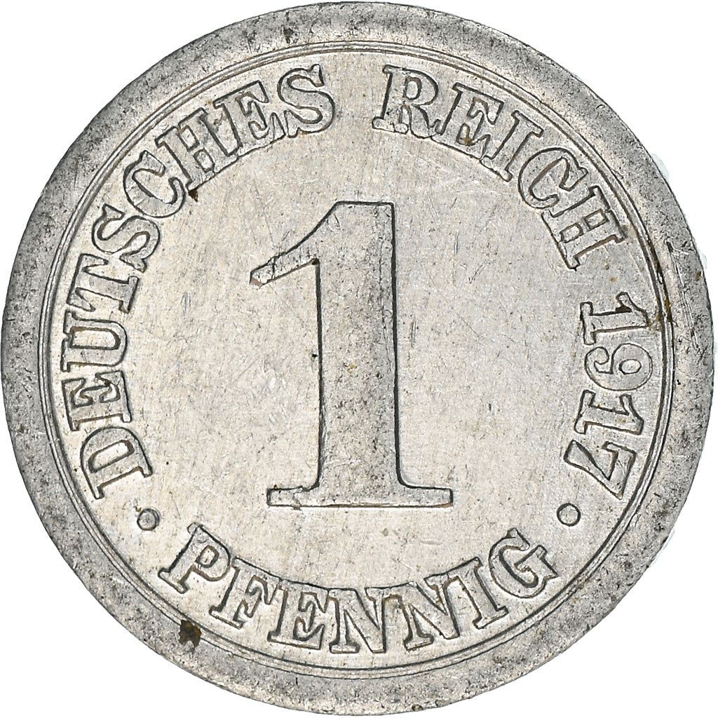 German Empire 1 Pfennig Coin | Deutsches Reich | Wilhelm II | Type 1 | KM24 | 1916 - 1918